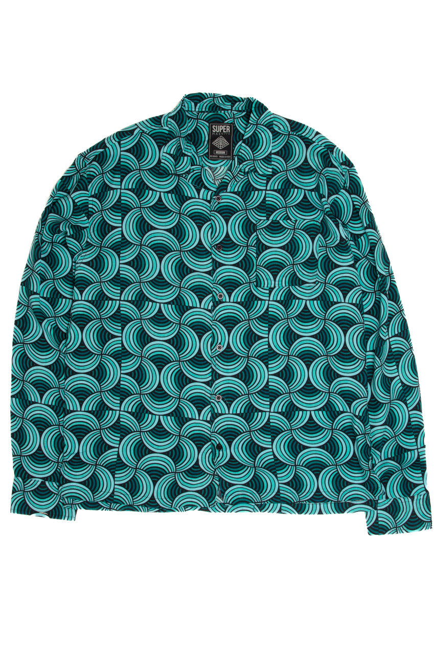 Aqua Dreaming Long Sleeve Button Up Shirt