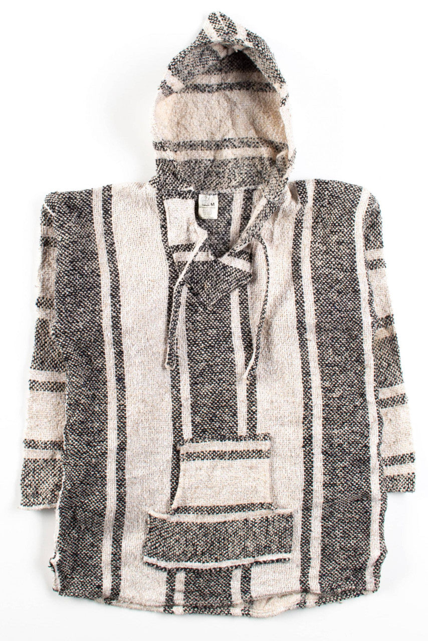 Vintage Black & White Baja Hoodie 1