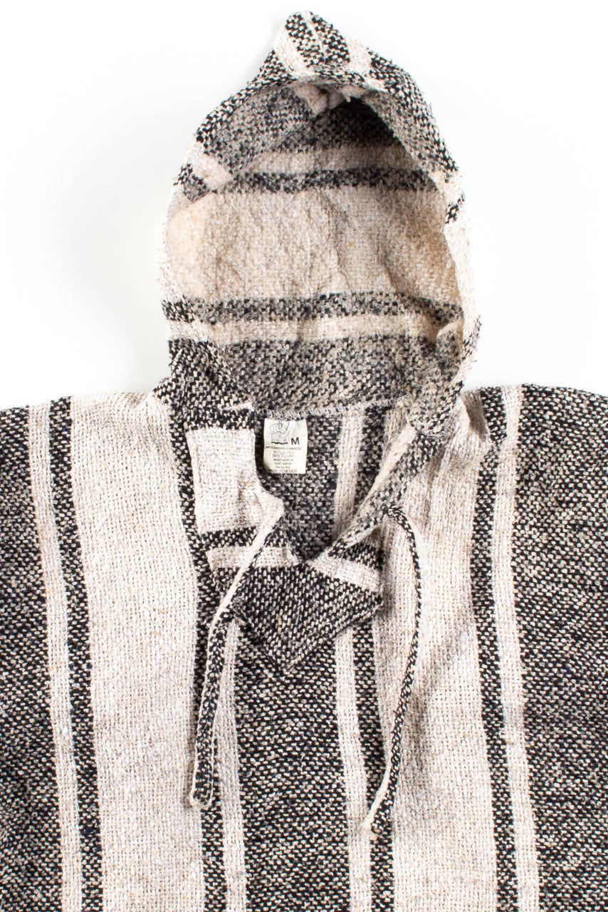 Vintage Black & White Baja Hoodie 1