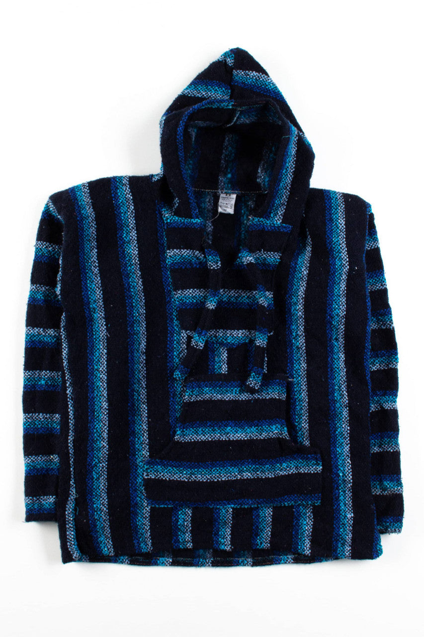 Vintage Black & Blue Baja Hoodie 4