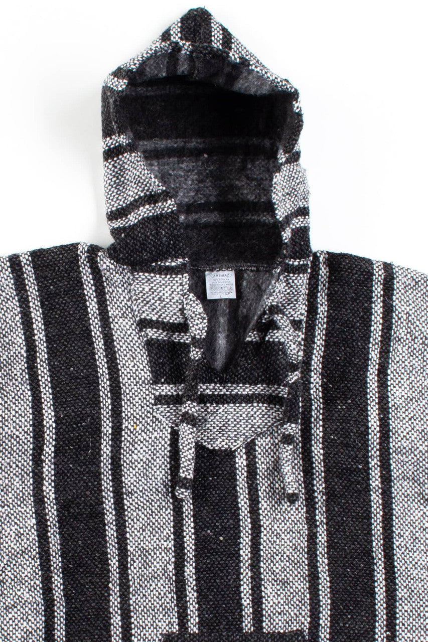 Vintage Charcoal Stripe Baja Hoodie