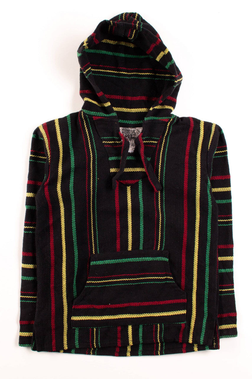 Vintage Rasta Stripes Baja Hoodie