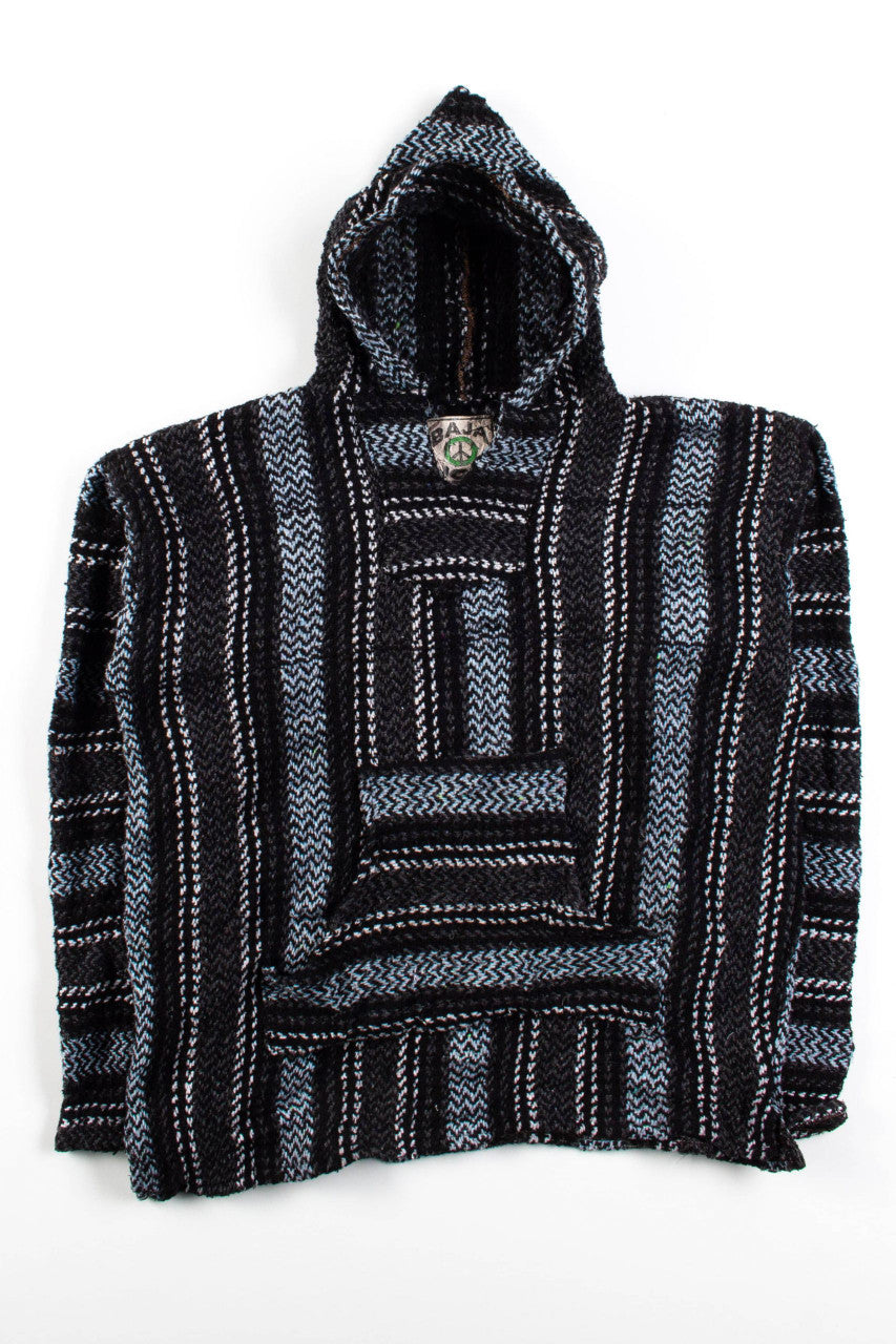 Recycled Black & Blue Baja Hoodie