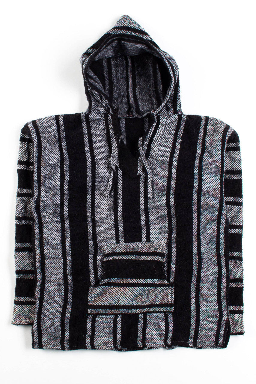 Vintage Gray & Black Baja Hoodie