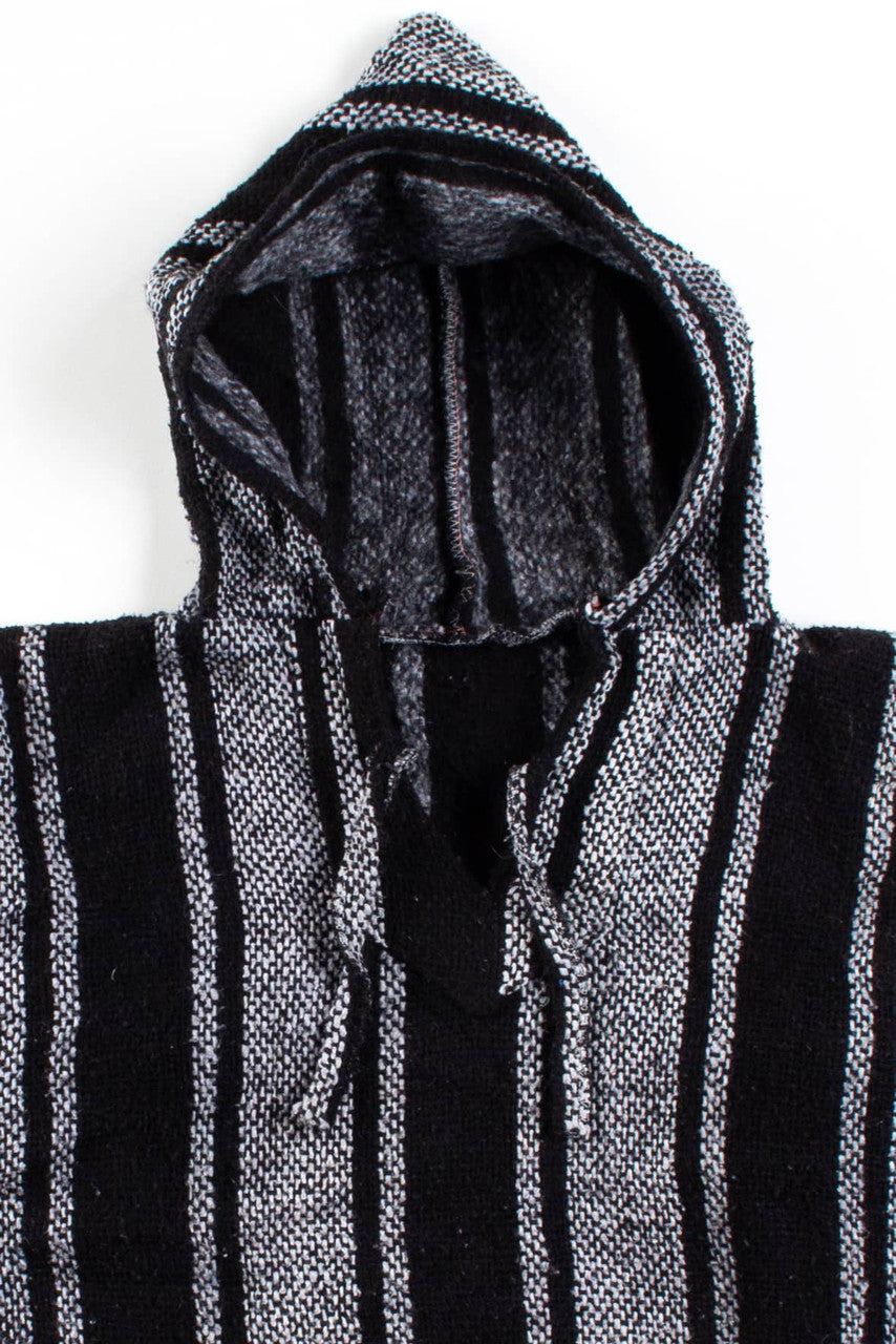 Vintage Gray & Black Baja Hoodie