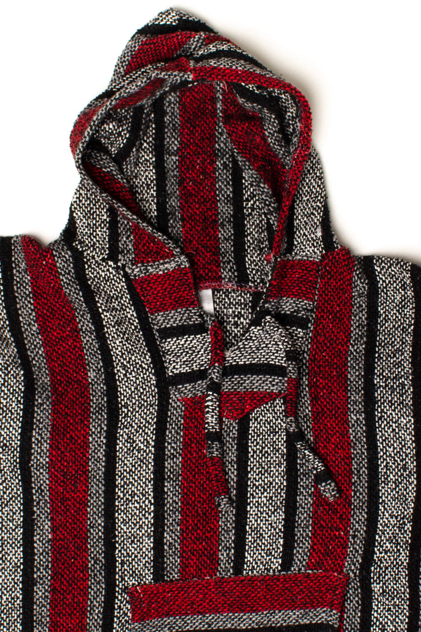Vintage Red & Gray Baja Hoodie