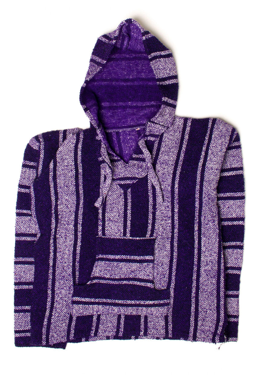 Vintage Purple & White Baja Hoodie