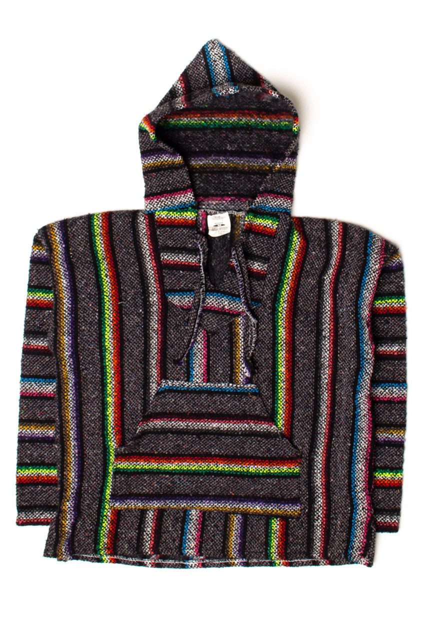 Vintage Gray Rainbow Baja Hoodie