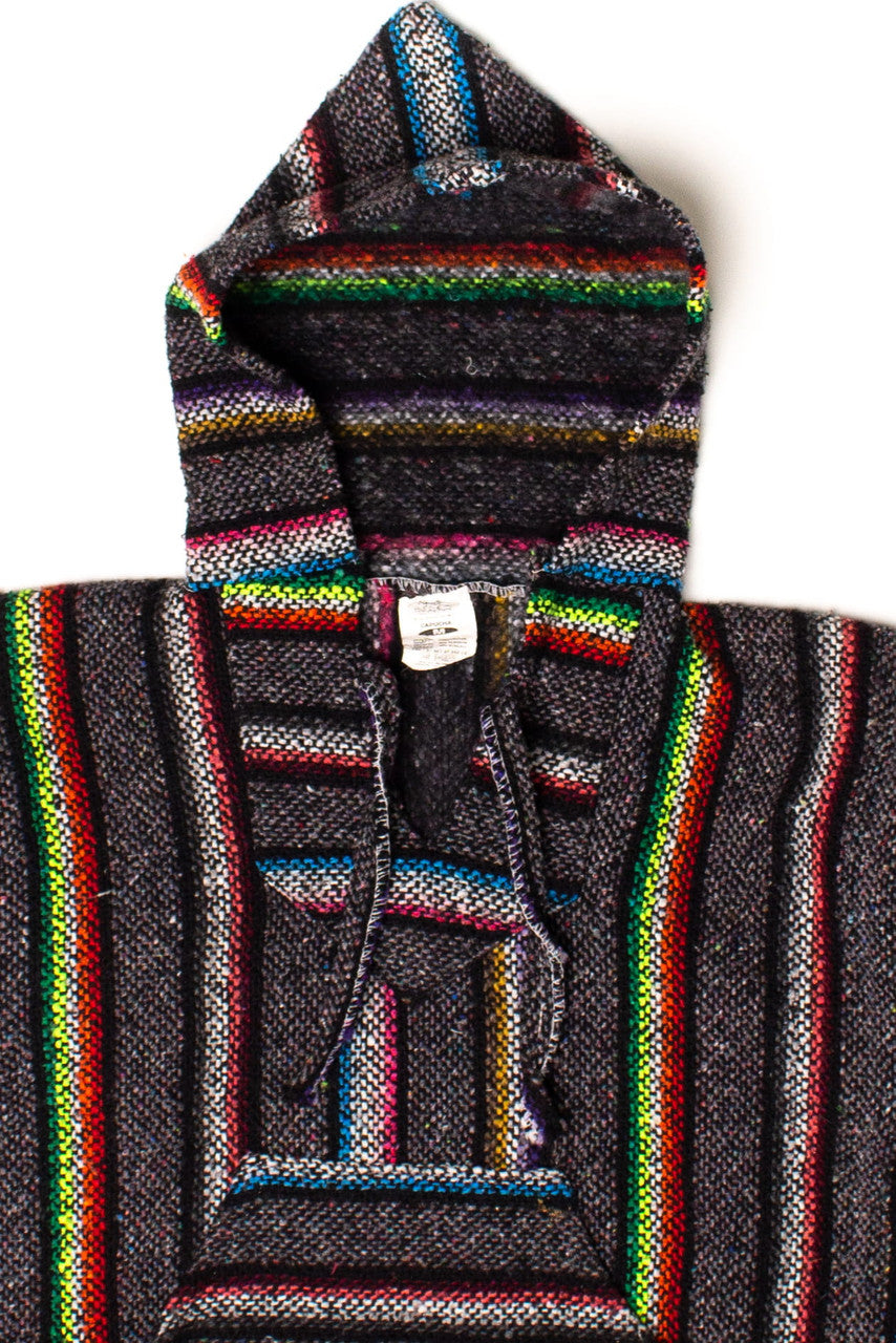 Vintage Gray Rainbow Baja Hoodie