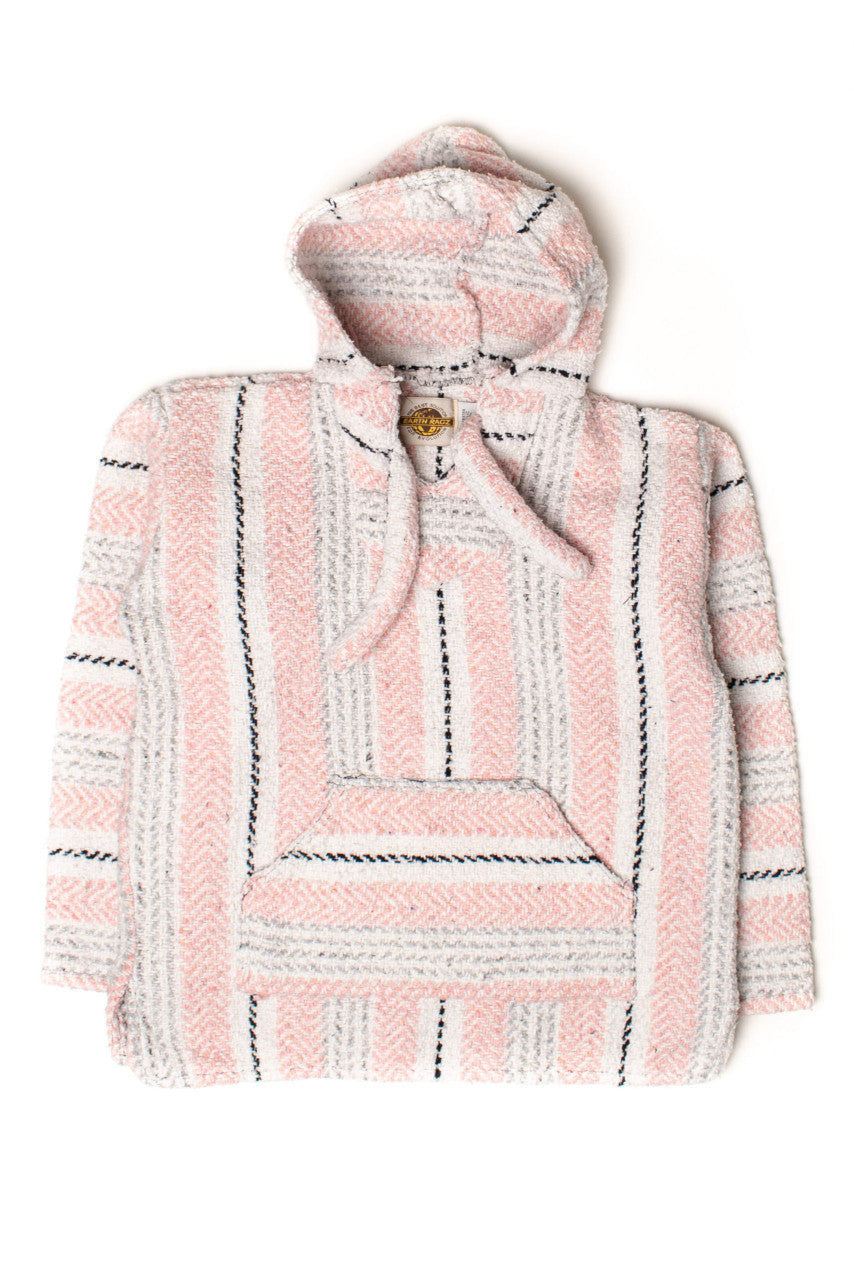 Vintage Pink & White Baja Hoodie