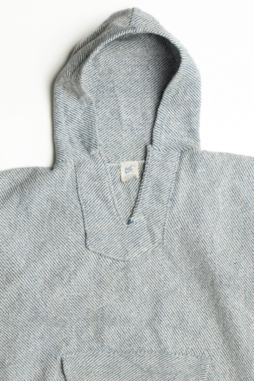 White and Blue Baja Hoodie