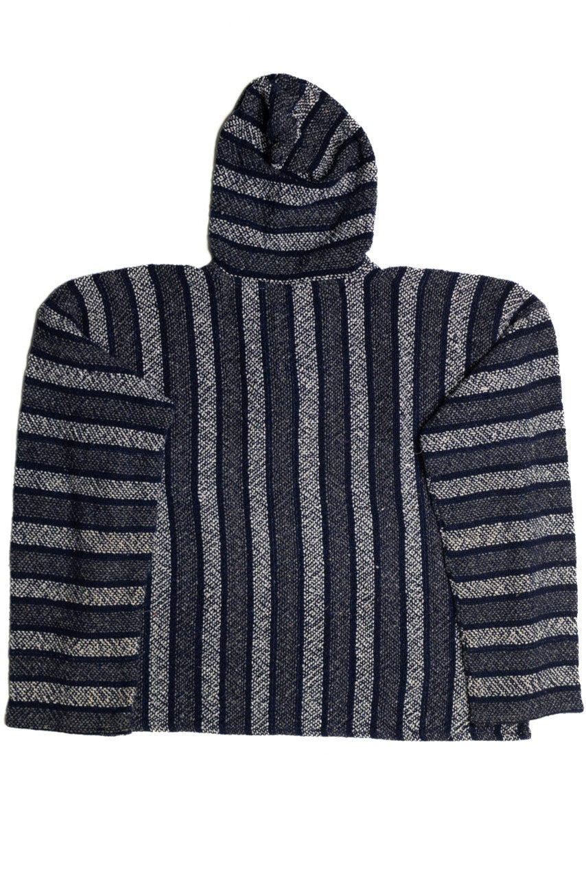 Gray and Blue Baja Hoodie