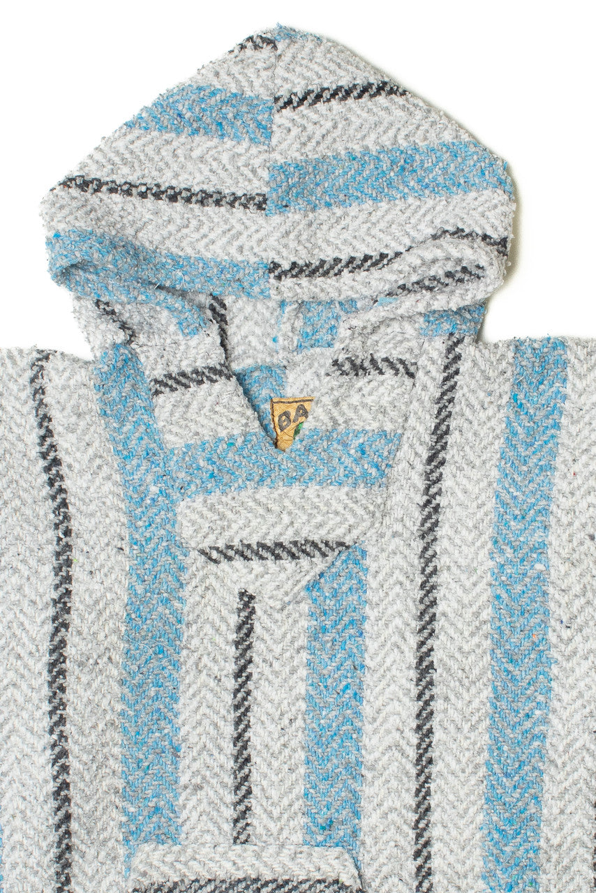 Gray And Light Blue Baja Joe Baja Hoodie