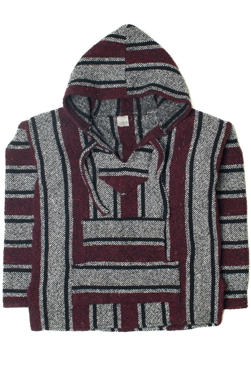 Burgundy Black And White Artesanias Mickey Baja Hoodie 2806