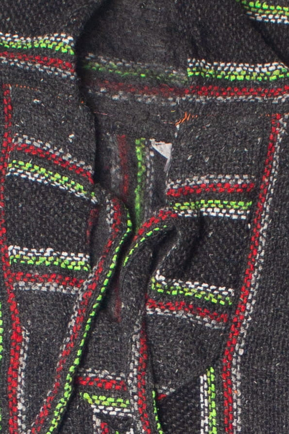 Recycled Dark Gray & Lime Green Baja Hoodie