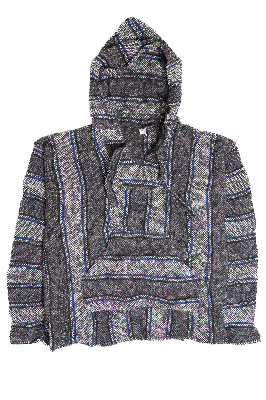 Recycled Gray And Blue Baja Hoodie