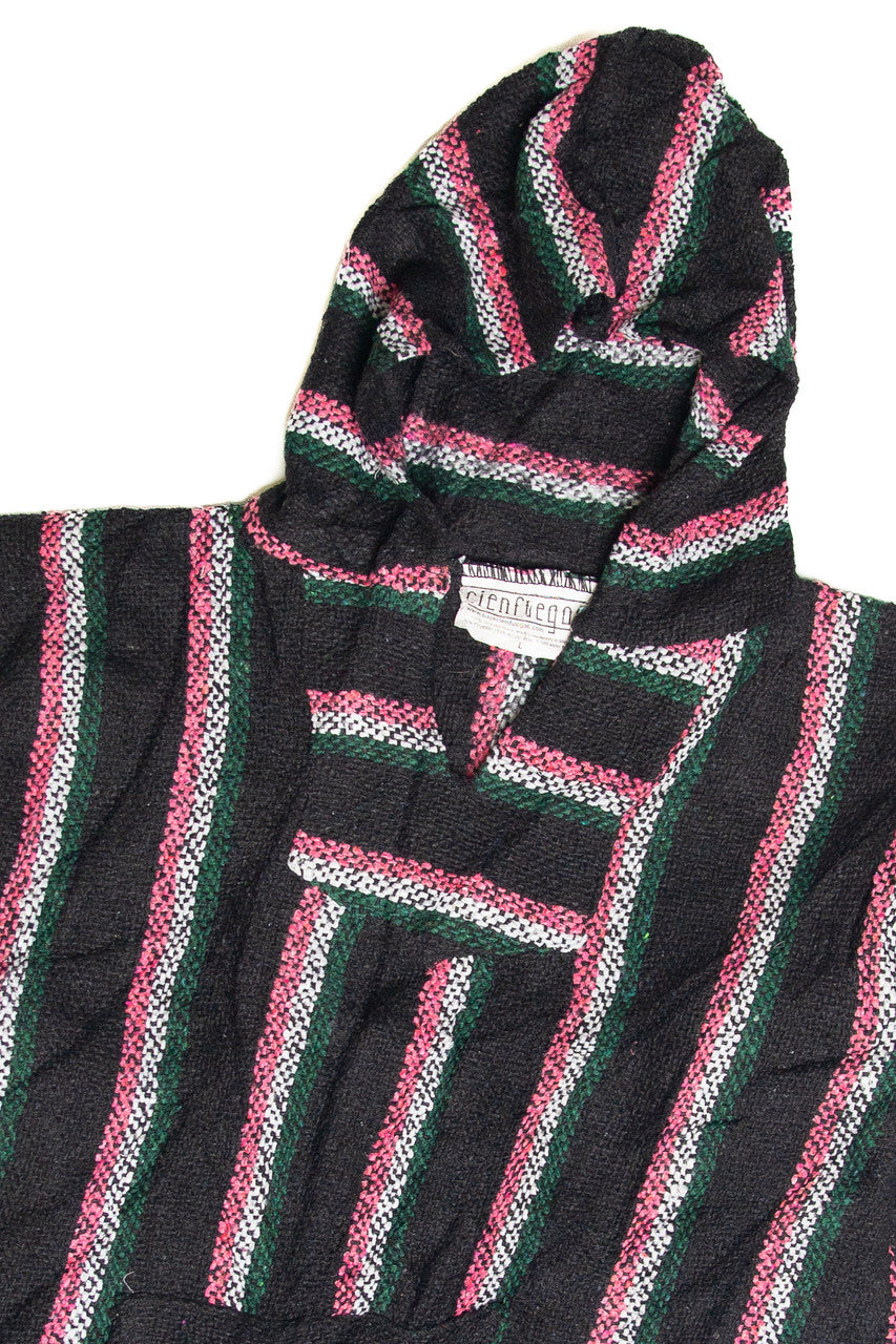 Recycled Green And Pink Baja Hoodie