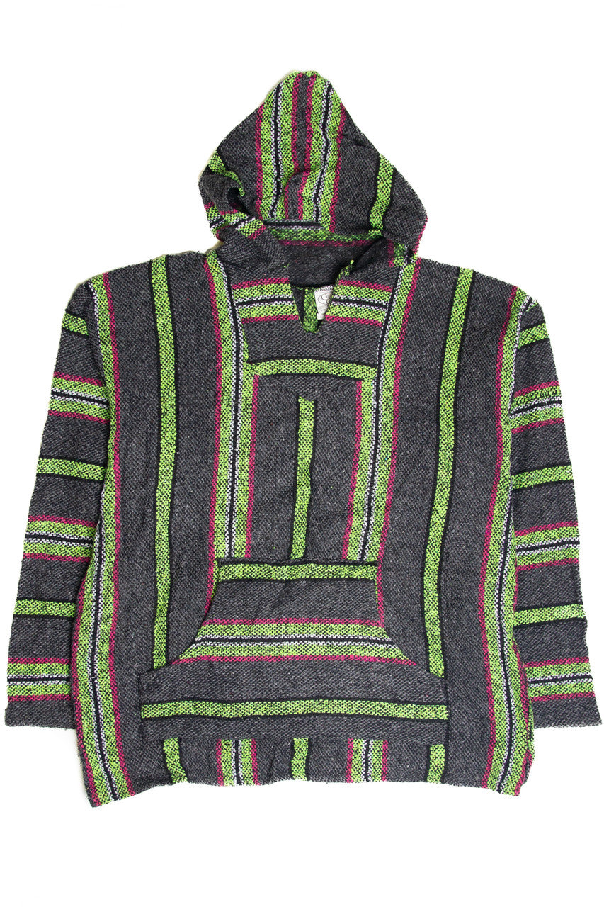 Recycled Green And Pink Baja Hoodie 2853