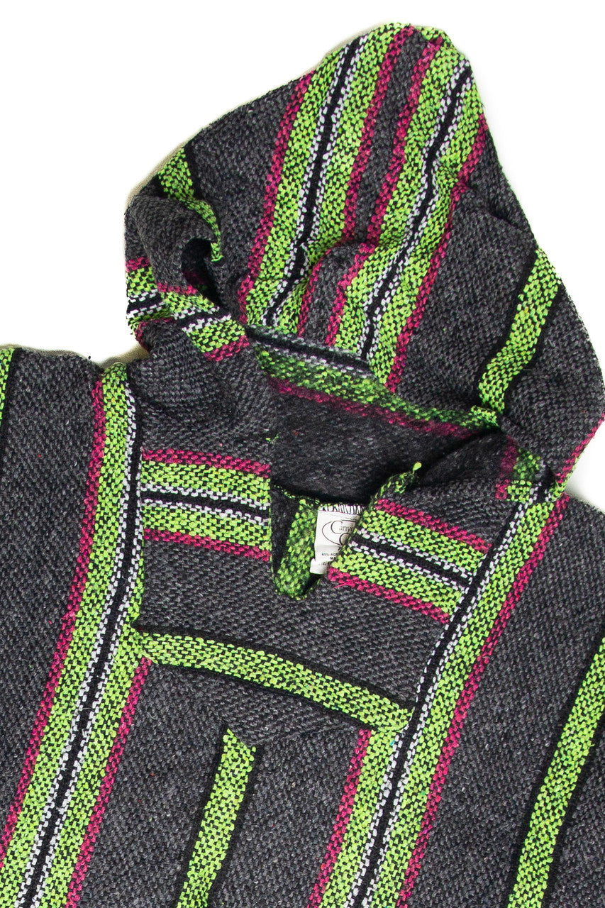Recycled Green And Pink Baja Hoodie 2853