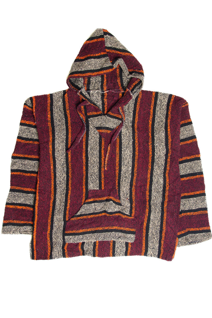 Recycled Red And Orange Baja Hoodie