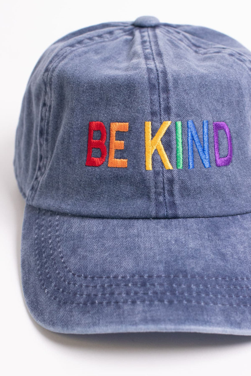 Be Kind Washed Denim Dad Hat