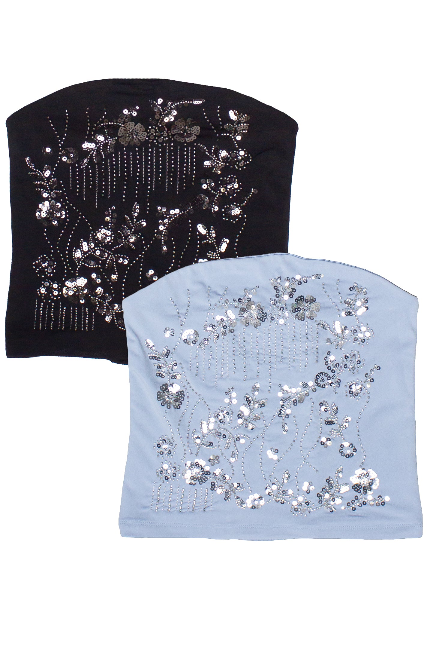 Sequin Beaded Tube Tops