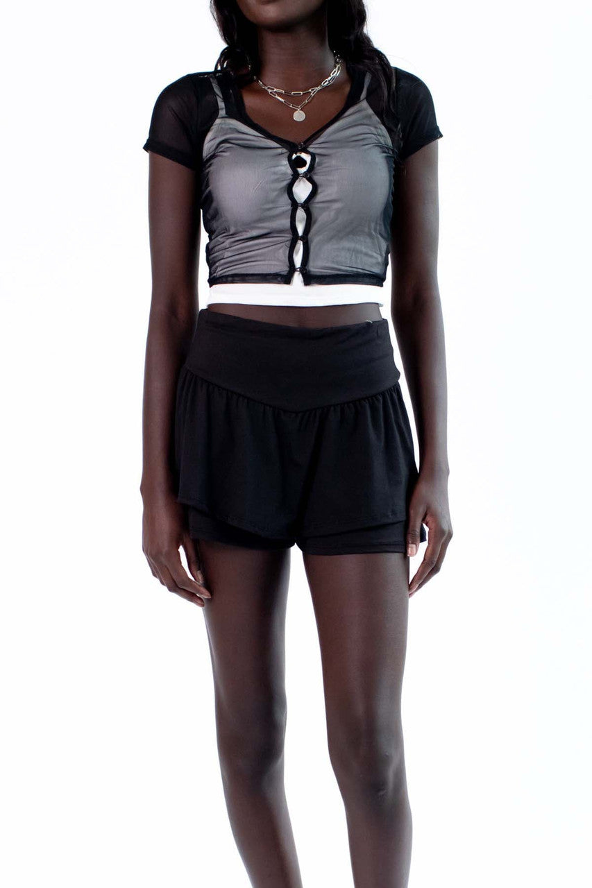 Black Active Skort