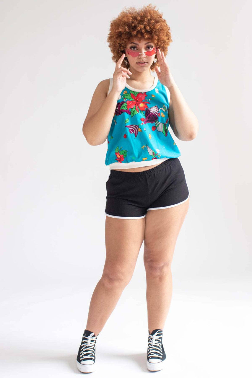 Black Athletic Dolphin Shorts (Extended Sizes)