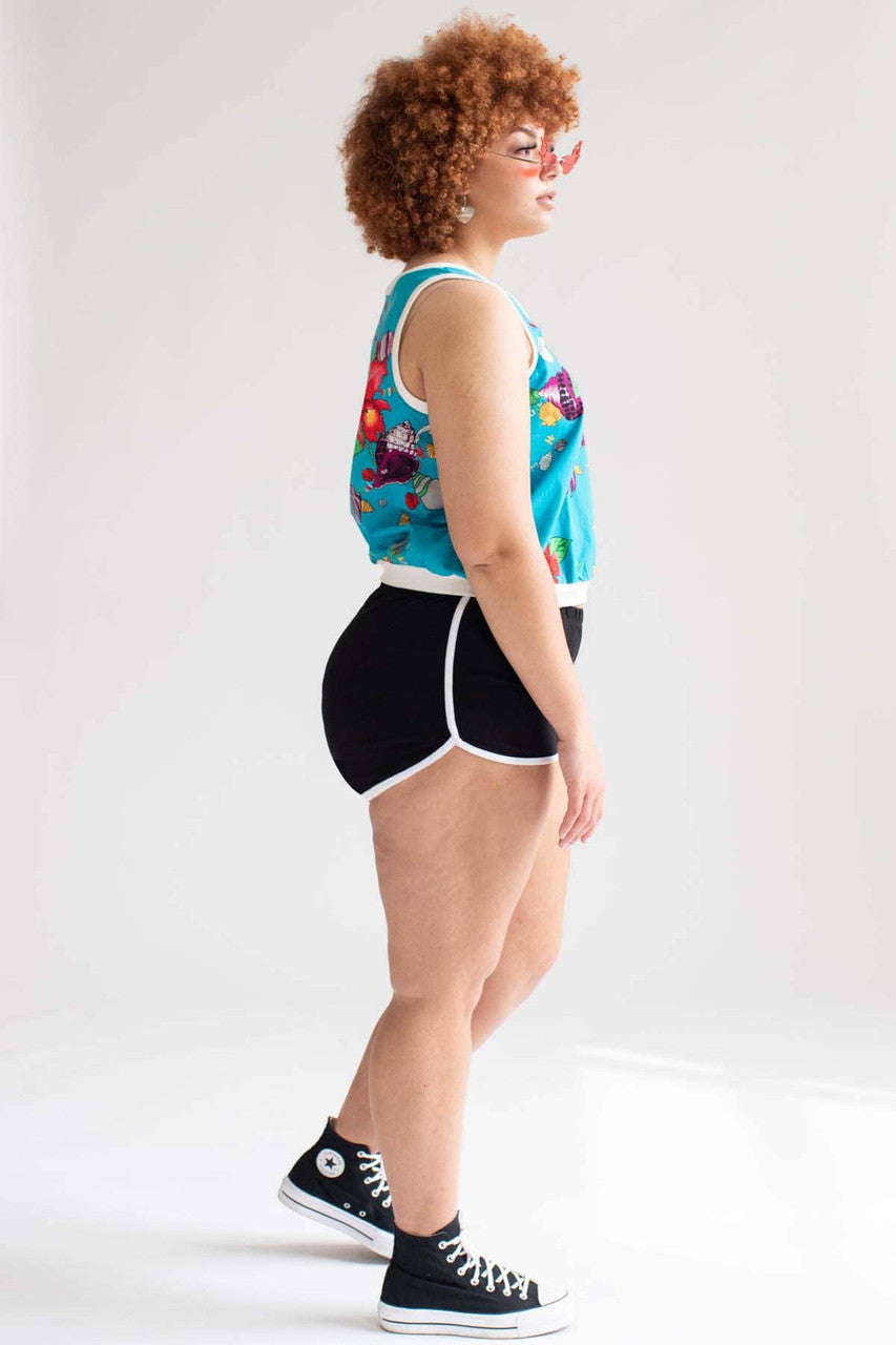 Black Athletic Dolphin Shorts (Extended Sizes)