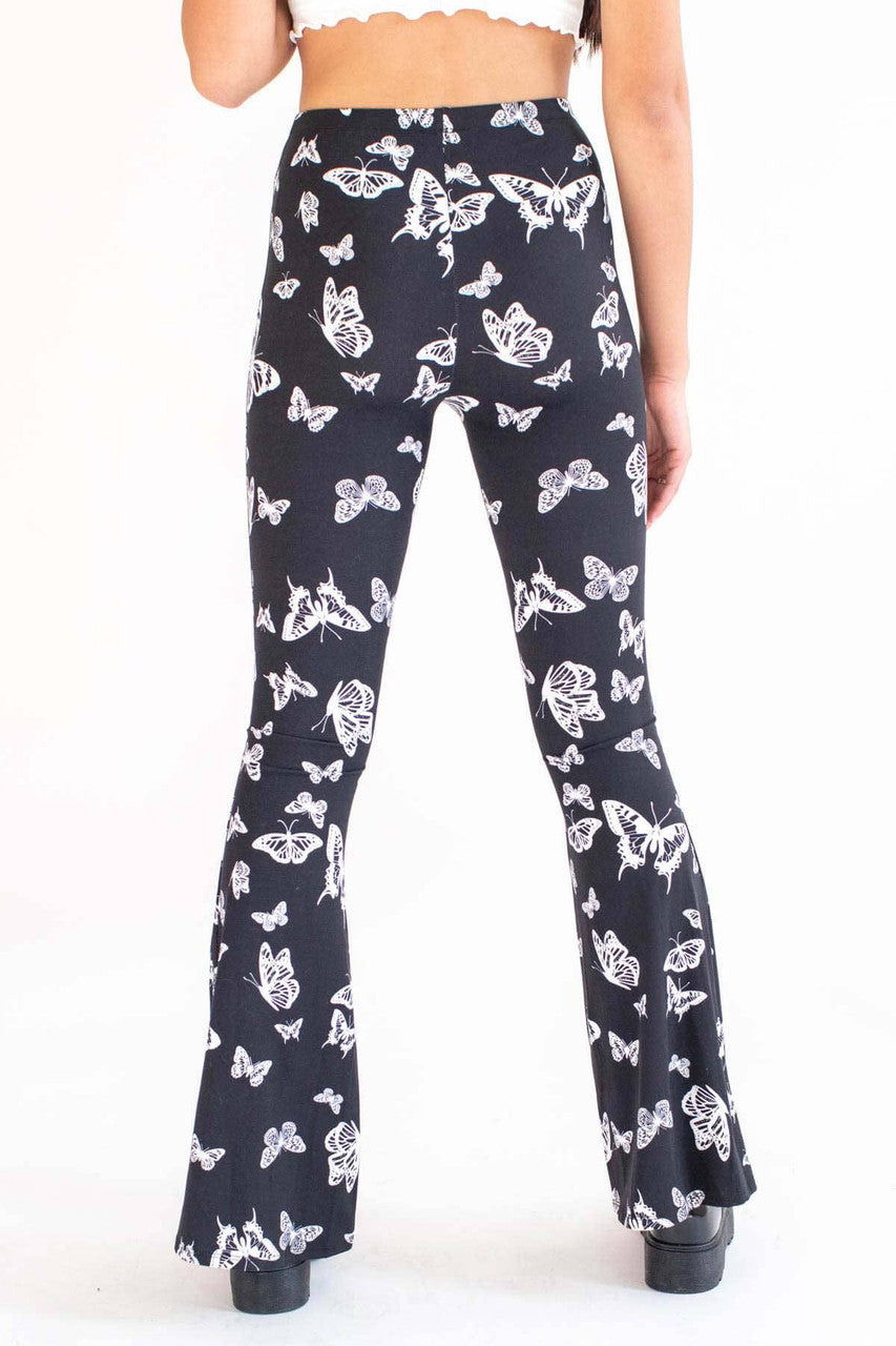 Black Butterfly Bell Bottoms
