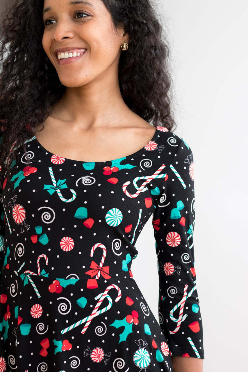 Black Candy Cane Dress