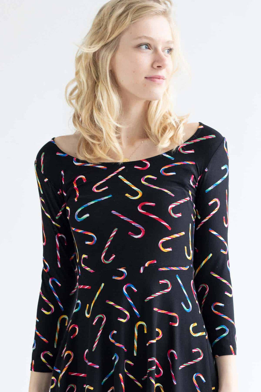 Black Candy Cane Dress 1