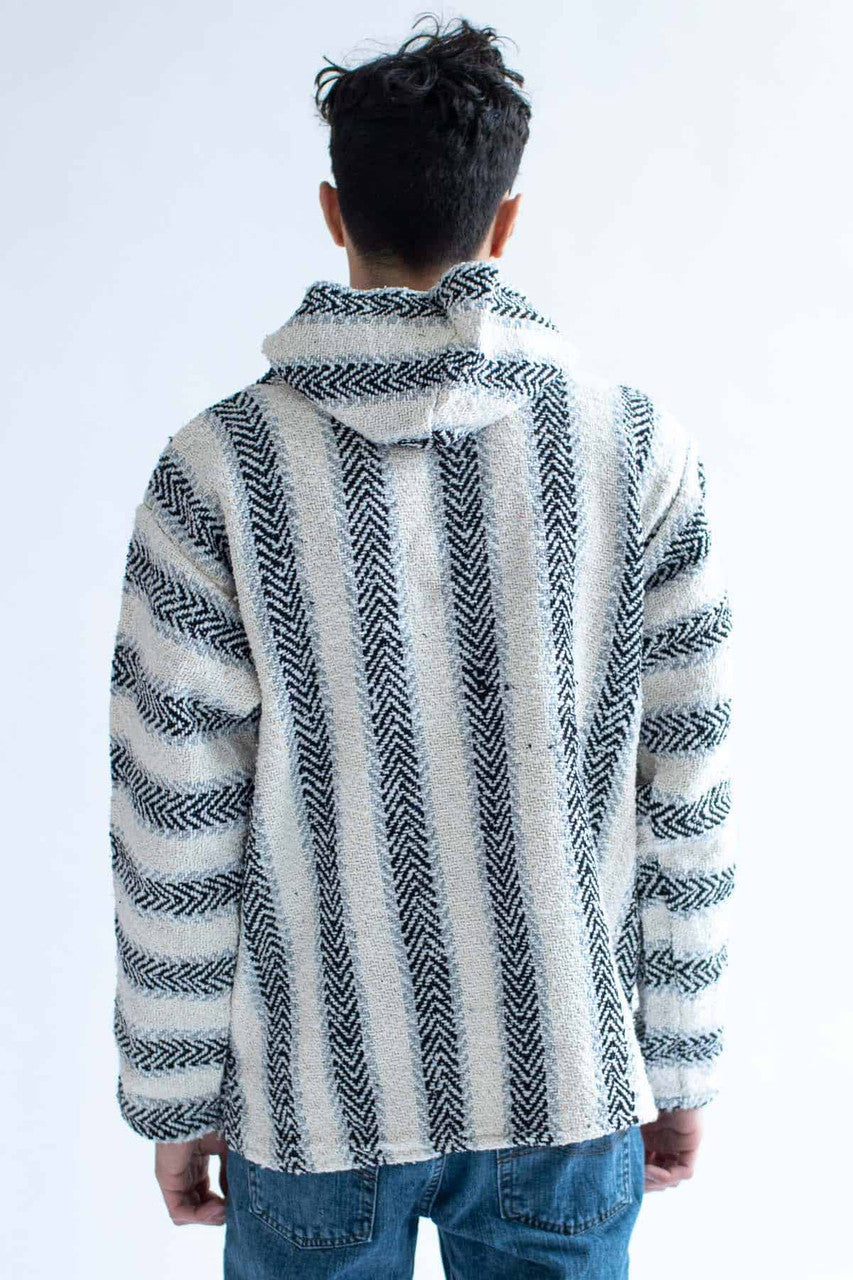 Black Cotton Blend Baja Hoodie