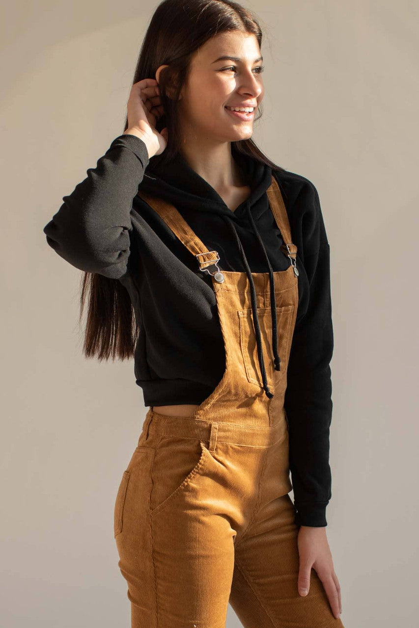 Black Cropped Hoodie