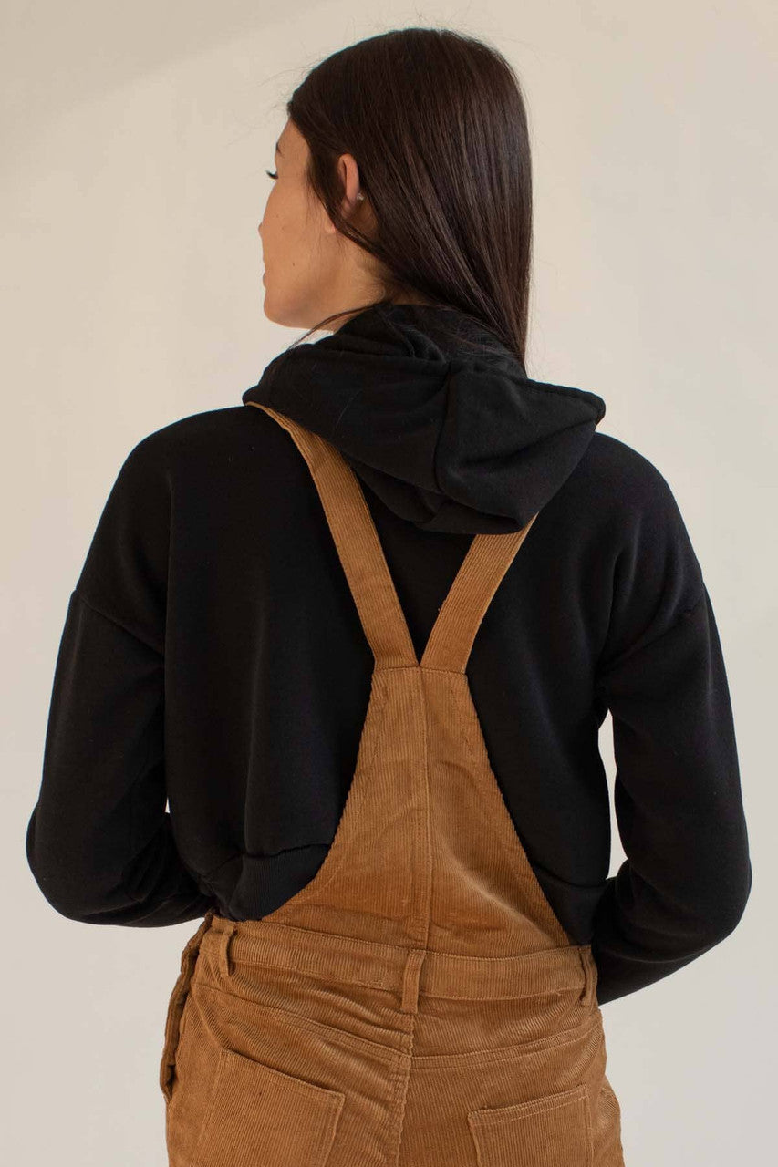 Black Cropped Hoodie