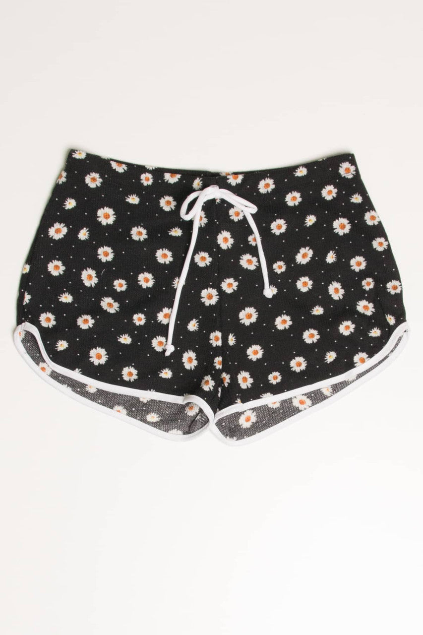 Daisy Print Thermal Dolphin Shorts