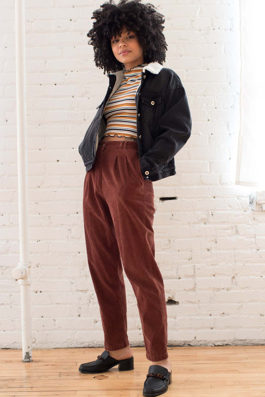 Black Denim Sherpa Lined Jacket