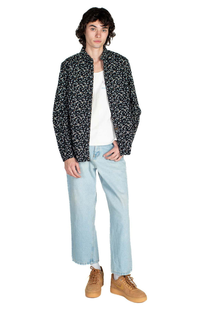 Black Floral Long Shirt