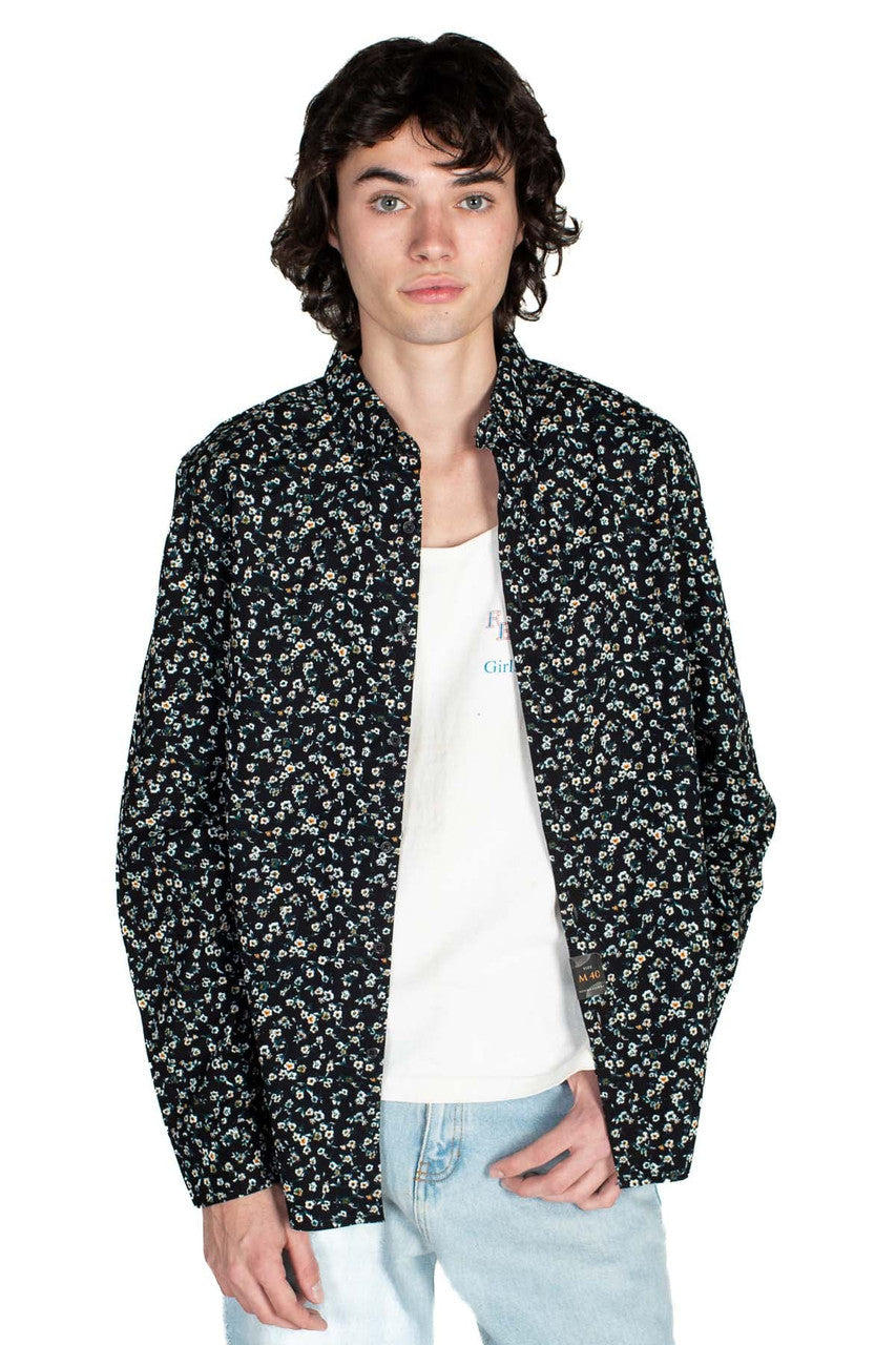 Black Floral Long Shirt