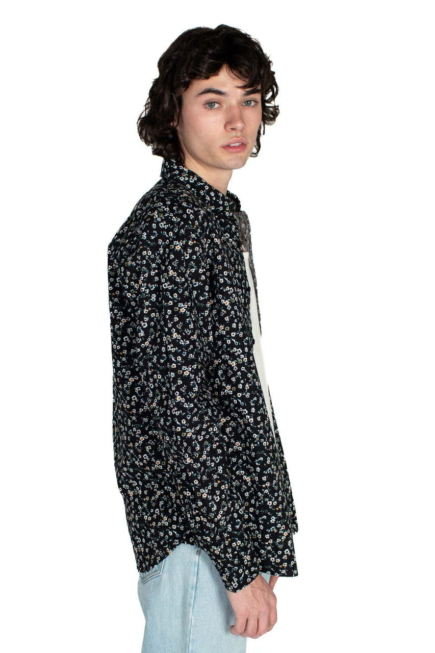 Black Floral Long Shirt