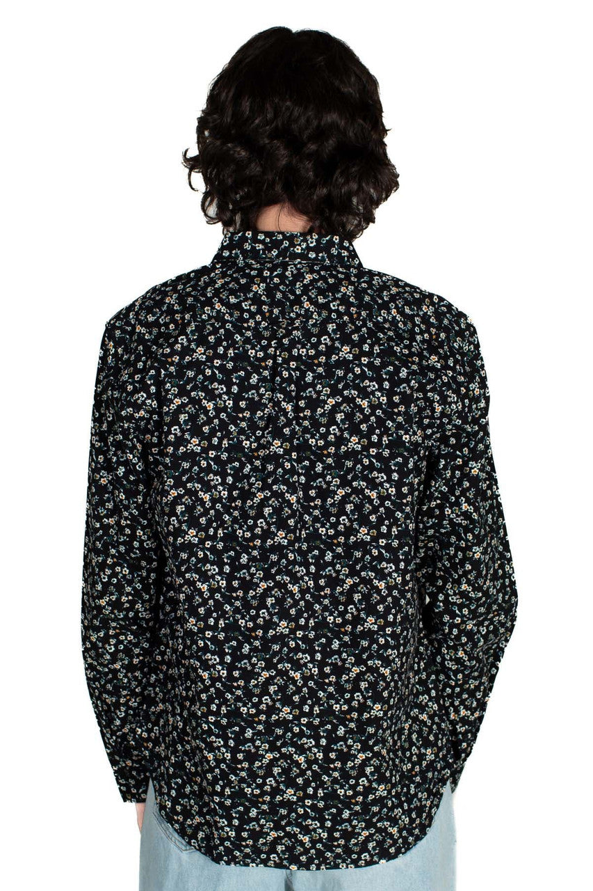 Black Floral Long Shirt