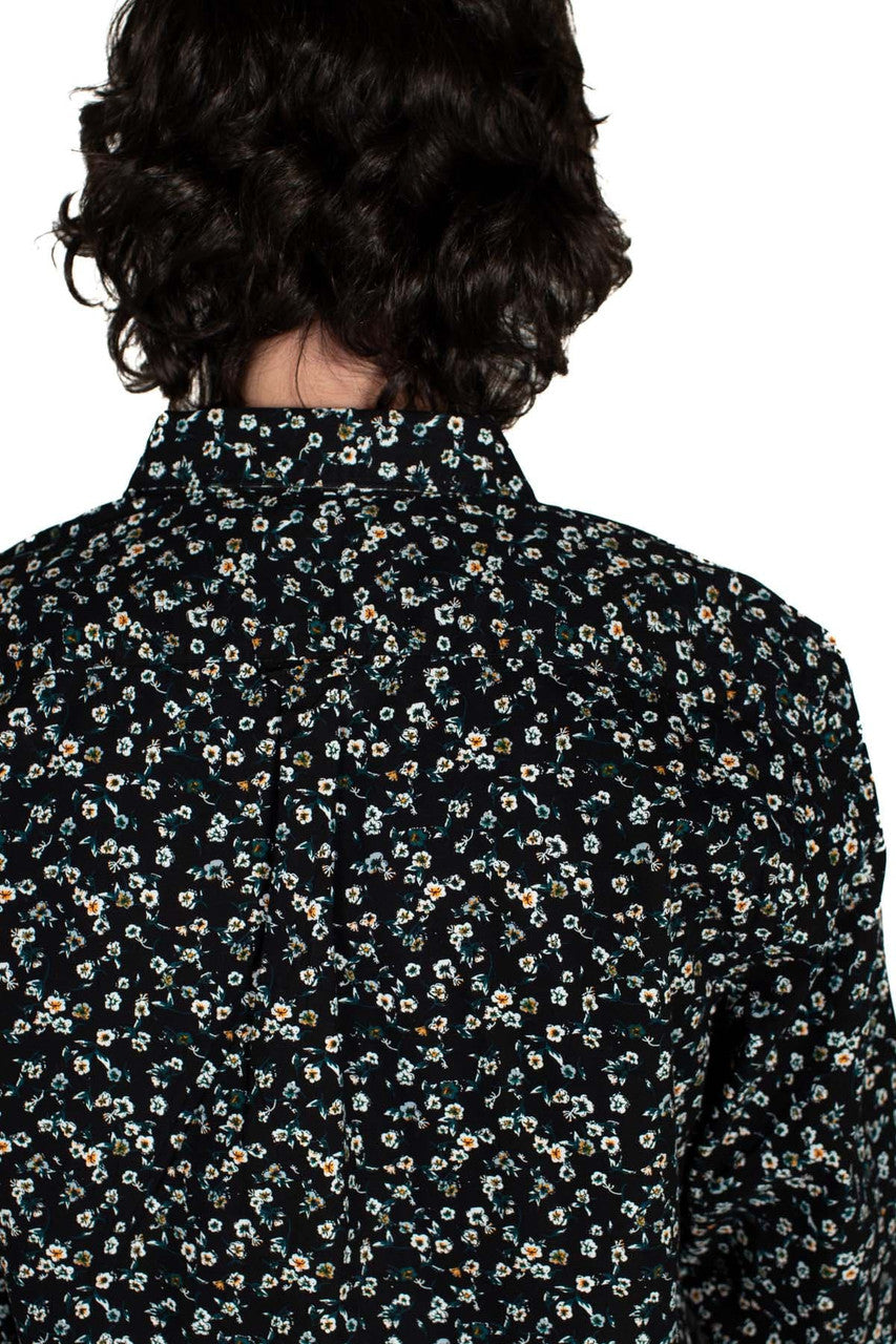 Black Floral Long Shirt