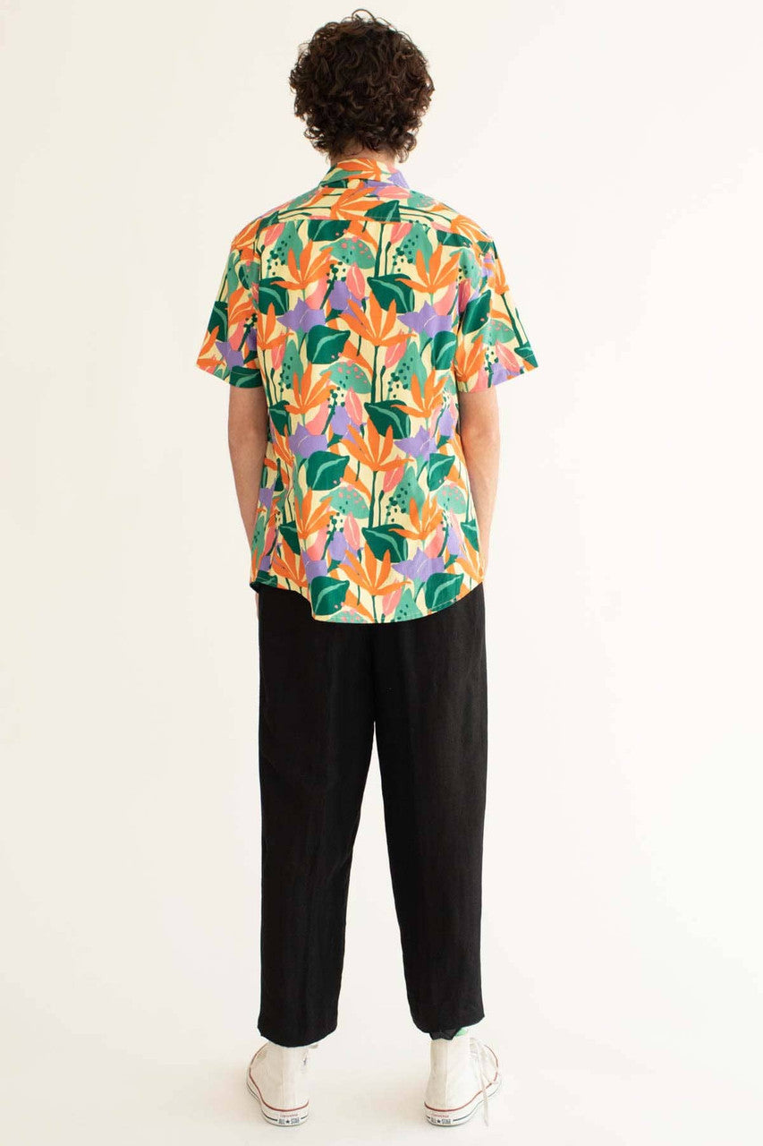 Black Herringbone Linen Pants (sz. 10)