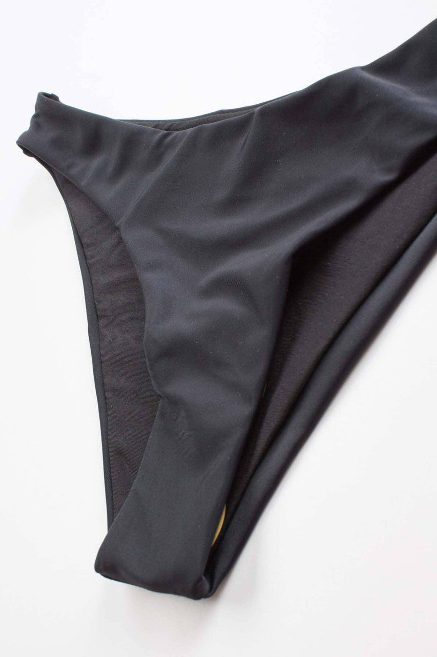 Black High Cut Bikini Bottom