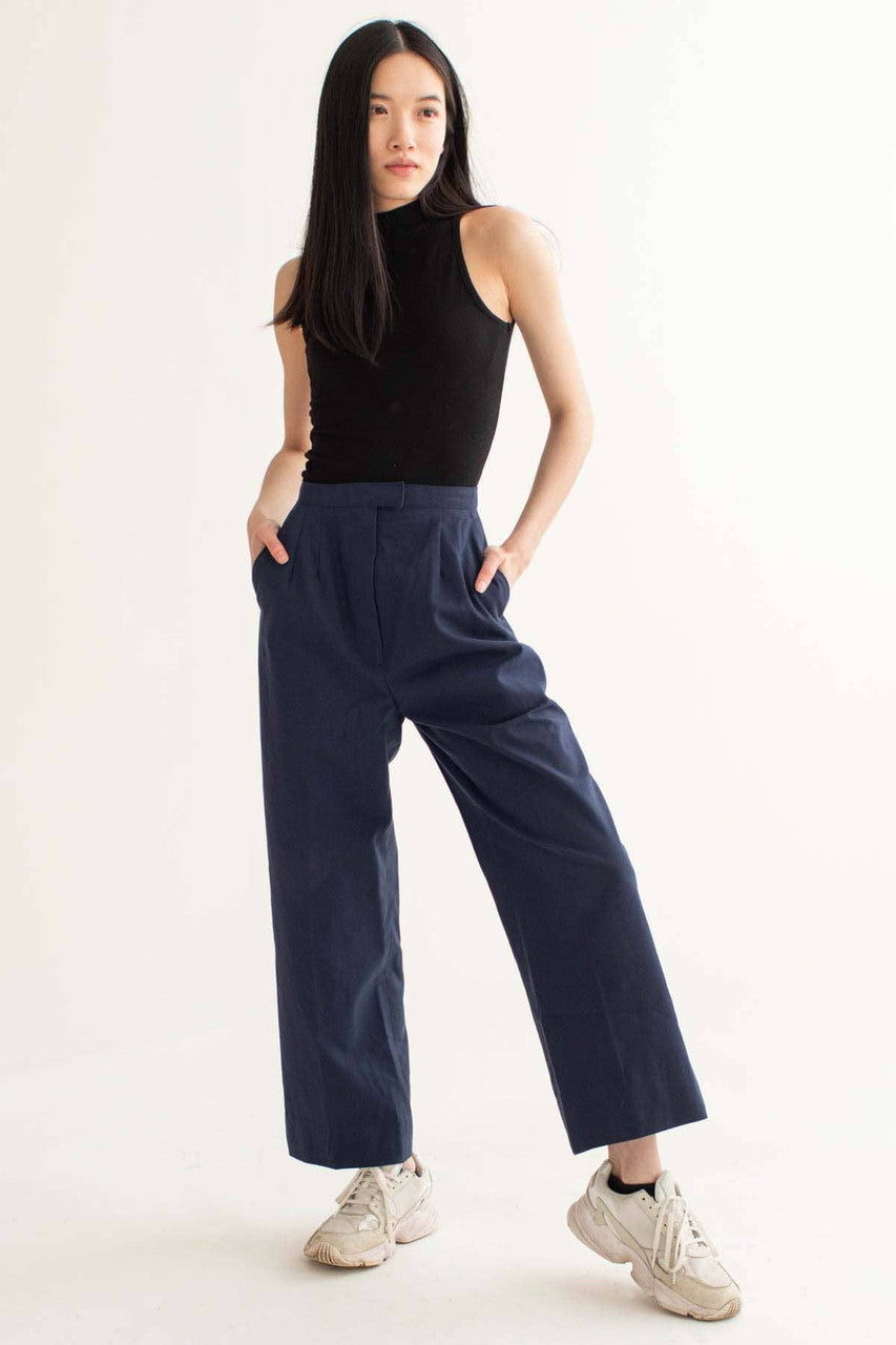 Black Mock Neck Crop Top