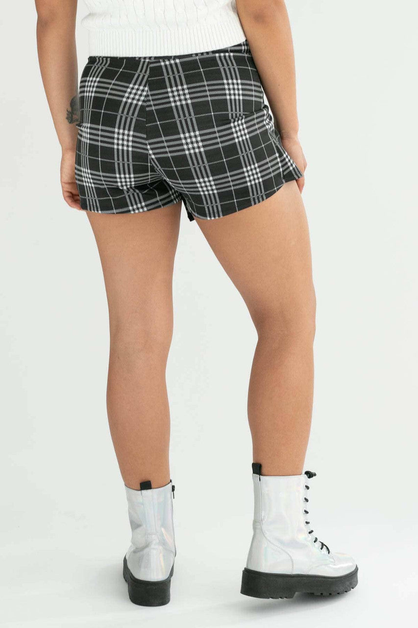Black Plaid Skort