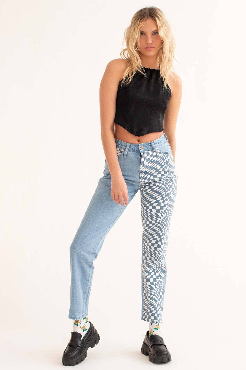 Black Satin Bandana Tie Top