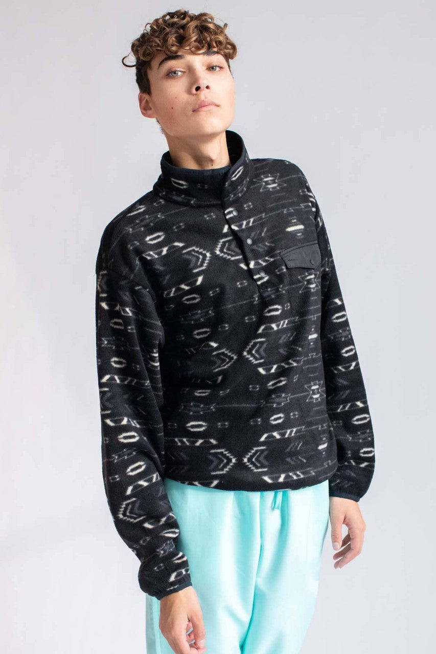 Black Southwest Polar Fleece Pullover
