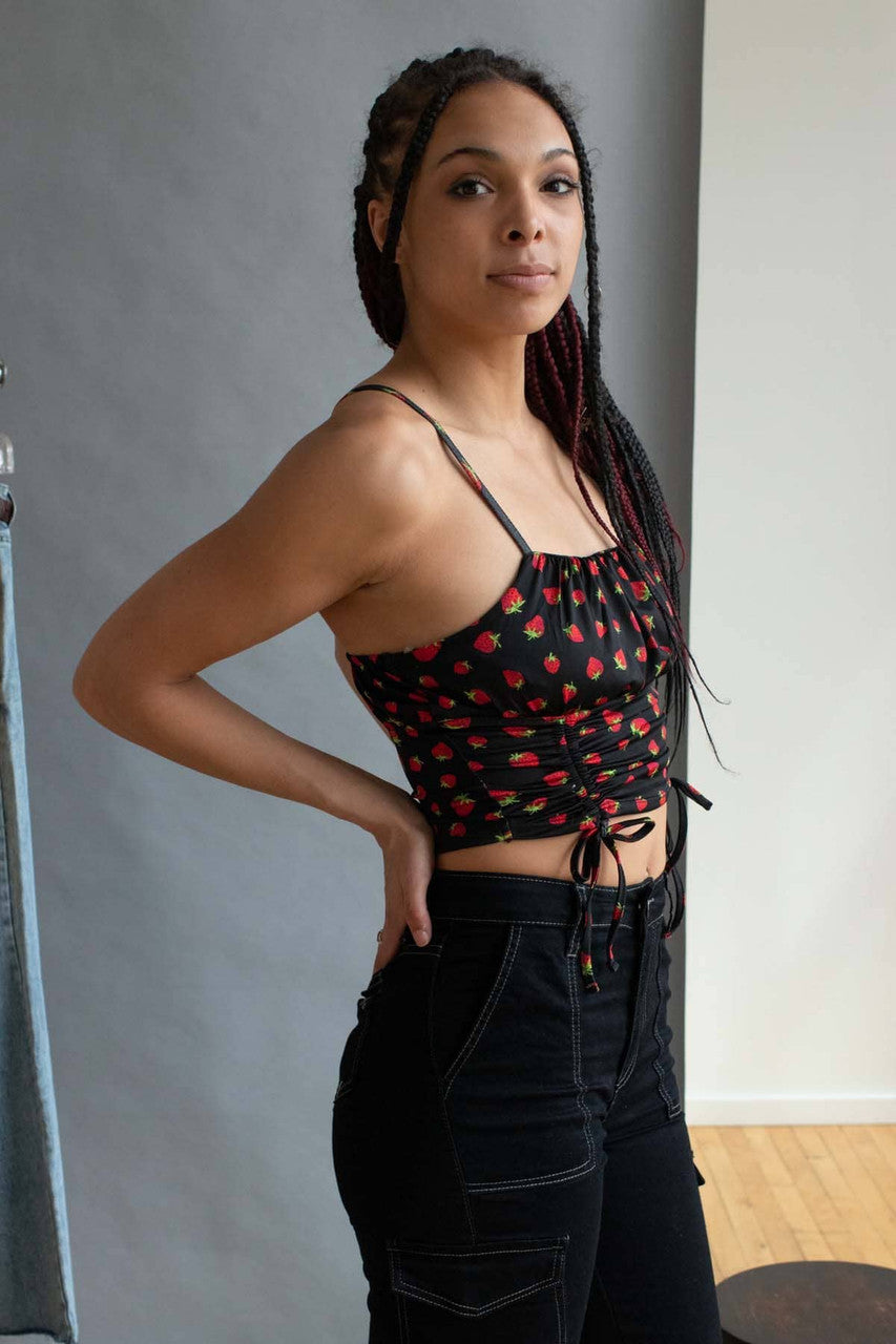 Black Strawberries Princess Cami