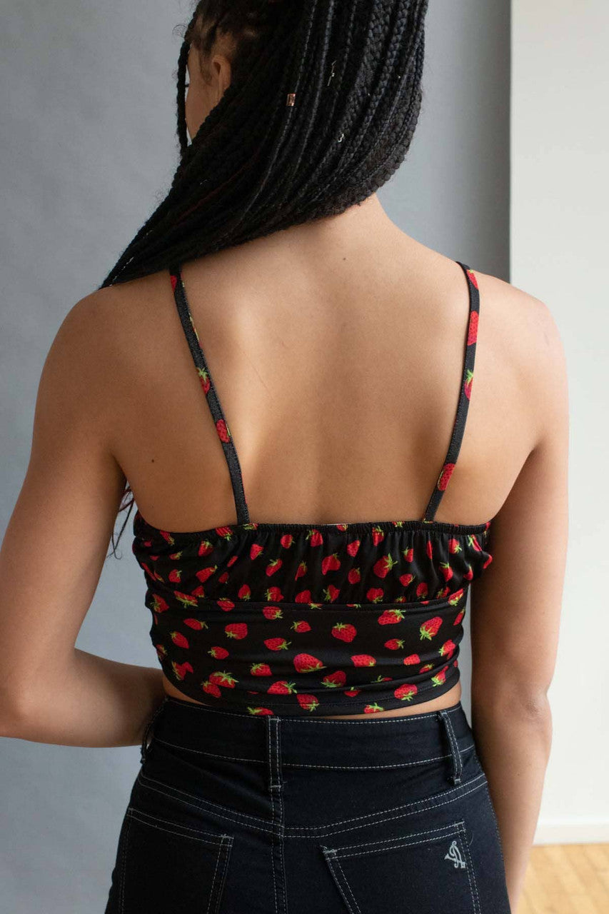 Black Strawberries Princess Cami